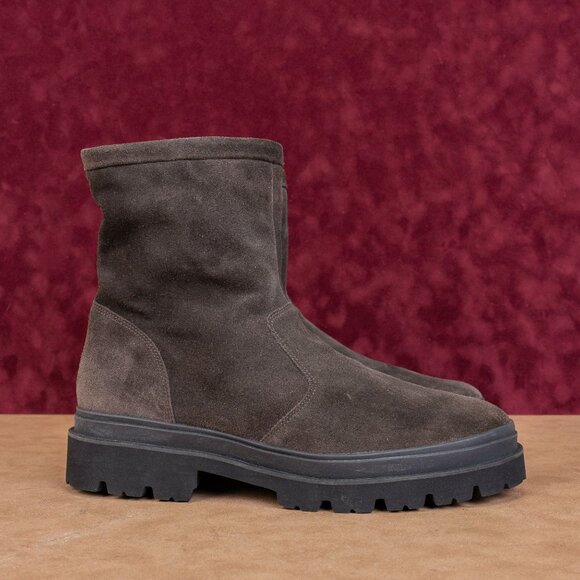Vince Men Rale Graphite Waterproof Suede Zip Ankle Fashion Boots sz 12US EUR46 main image 5